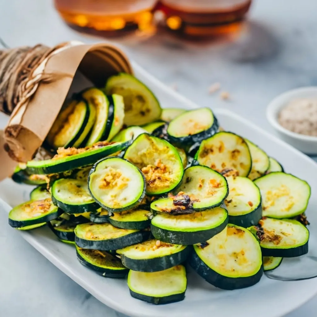 Irresistible Yet Wholesome Air Fryer Zucchini Chips